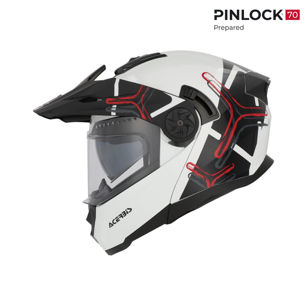KACIGA ZATVORENA ACERBIS CASCO RIDER GRAPHIC BIJELO / CRVENA