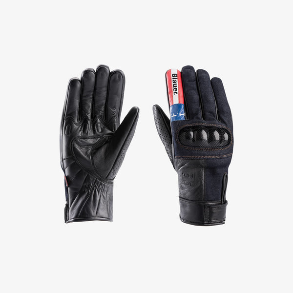 RUKAVICE MOTO BLAUER COMBO CARBON DENIM CRNE