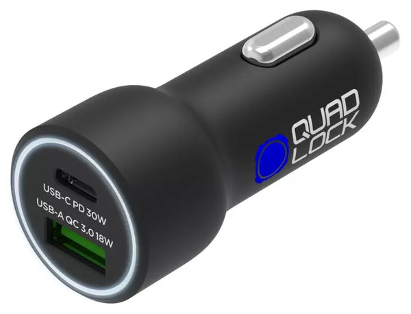 PUNJAČ 12V QUAD LOCK DUAL USB